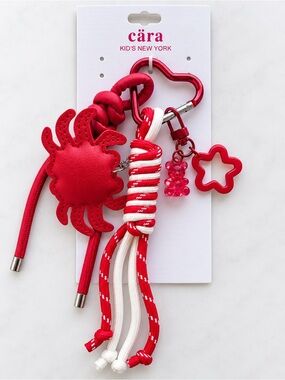Brand New Colorful Kids Red Crabby Charm Keychain / Bag Charm